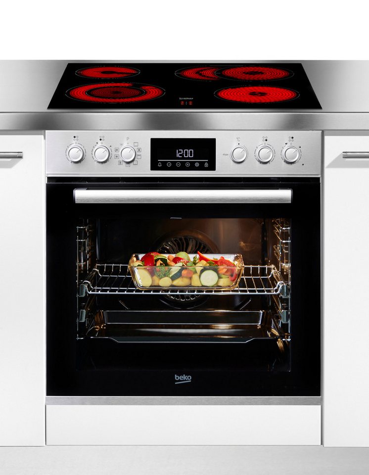 BEKO Elektro-Herd-Set BBUM12320XMPE, mit 2-fach-Teleskopauszug, Pyrolyse-Selbstreinigung, Gleichmäßige Heißluft für perfekte Ergebnisse dank Aeroperfect Bild 4