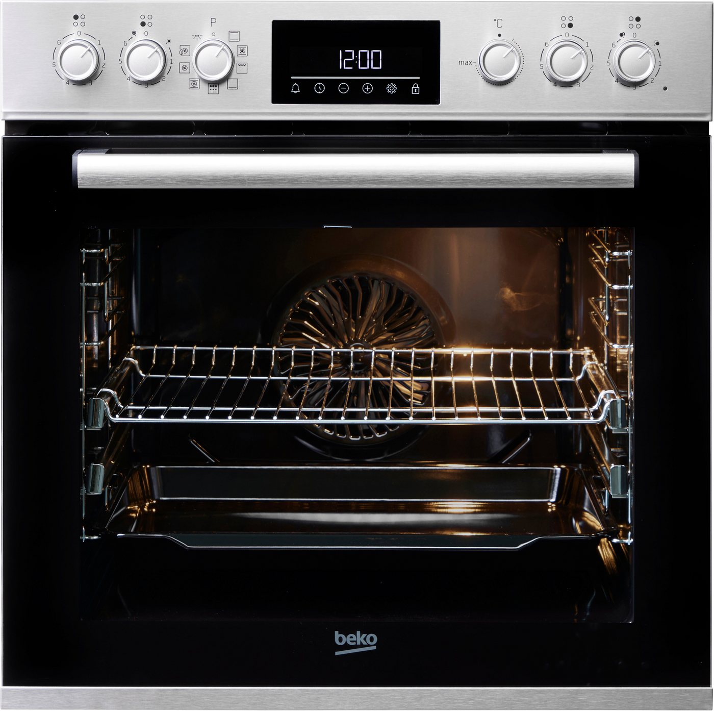 BEKO Elektro-Herd-Set BBUM12320XMPE, mit 2-fach-Teleskopauszug, Pyrolyse-Selbstreinigung, Gleichmäßige Heißluft für perfekte Ergebnisse dank Aeroperfect Bild 5