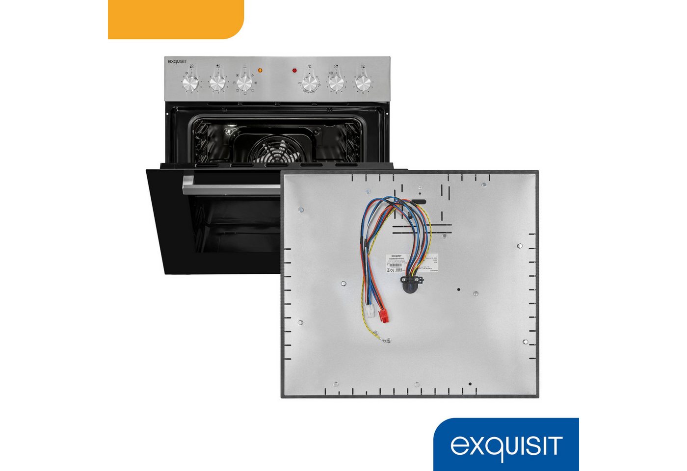 exquisit Elektro-Herd-Set EHE 156-2.1 UBZ, Umluft für gleichmäßige Wärme ideal für Plätzchen auf mehreren Blechen Bild 4