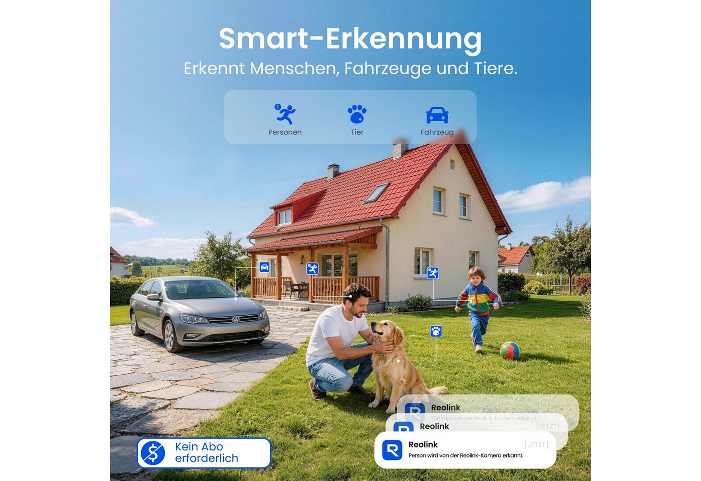 Reolink Überwachungskamera 4K 8MP Pan & Tilt Smarte kabellose Argus Series (Außenbereich, 360° Auto-Tracking, DualBand WLAN 6,Spotlight,Zwei-Wege-Kommunikation)
