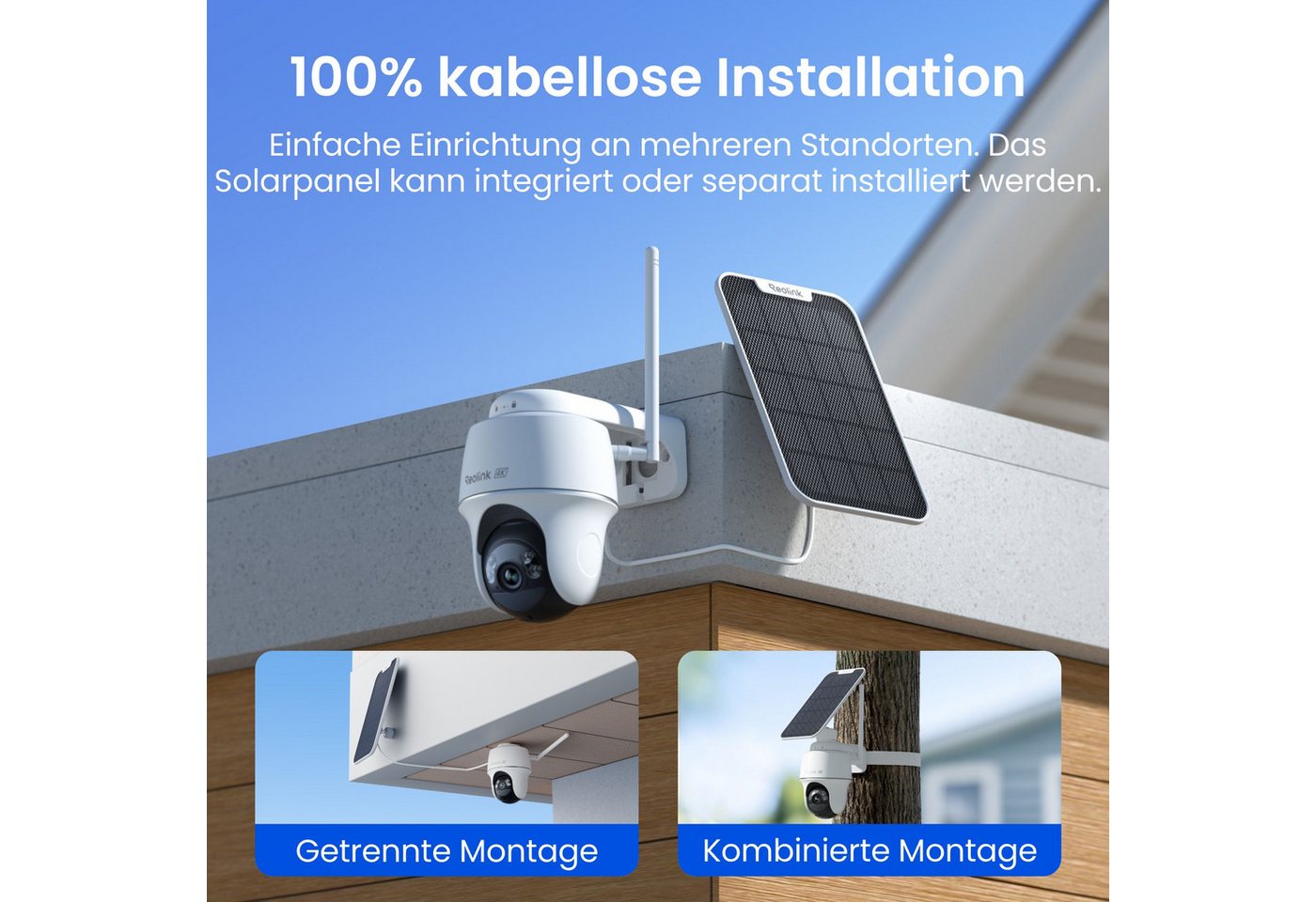 Reolink Überwachungskamera 4K 8MP Pan & Tilt Smarte kabellose Argus Series (Außenbereich, 360° Auto-Tracking, DualBand WLAN 6,Spotlight,Zwei-Wege-Kommunikation) Bild 5