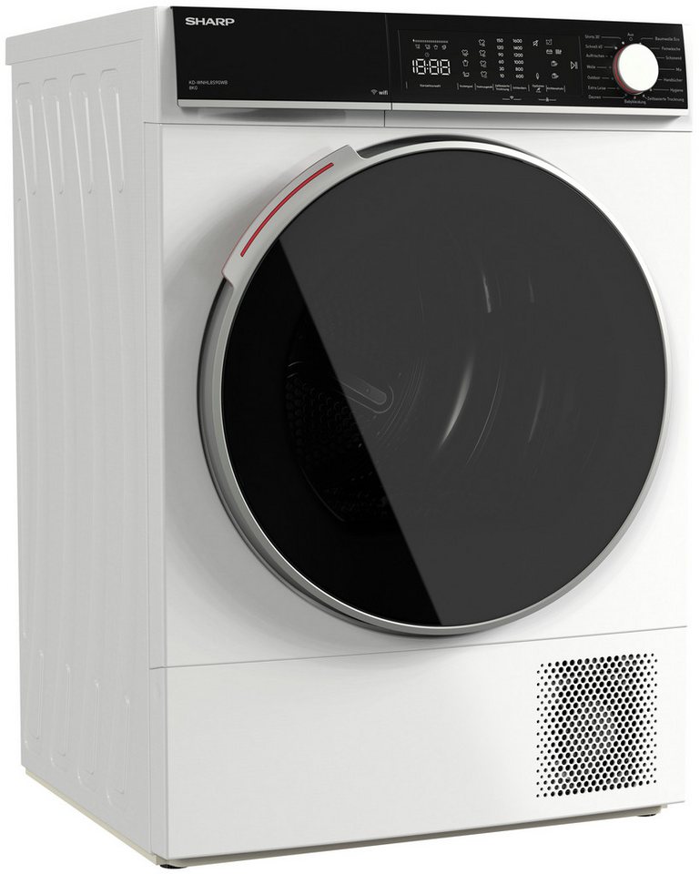 Sharp Wärmepumpentrockner KD-WNHL KD-WNHL8S9GWB-DE, WiFi, VeeZy App-Steuerung, BubbleDrum, Sensortrocknung, 15 Programme Bild 2