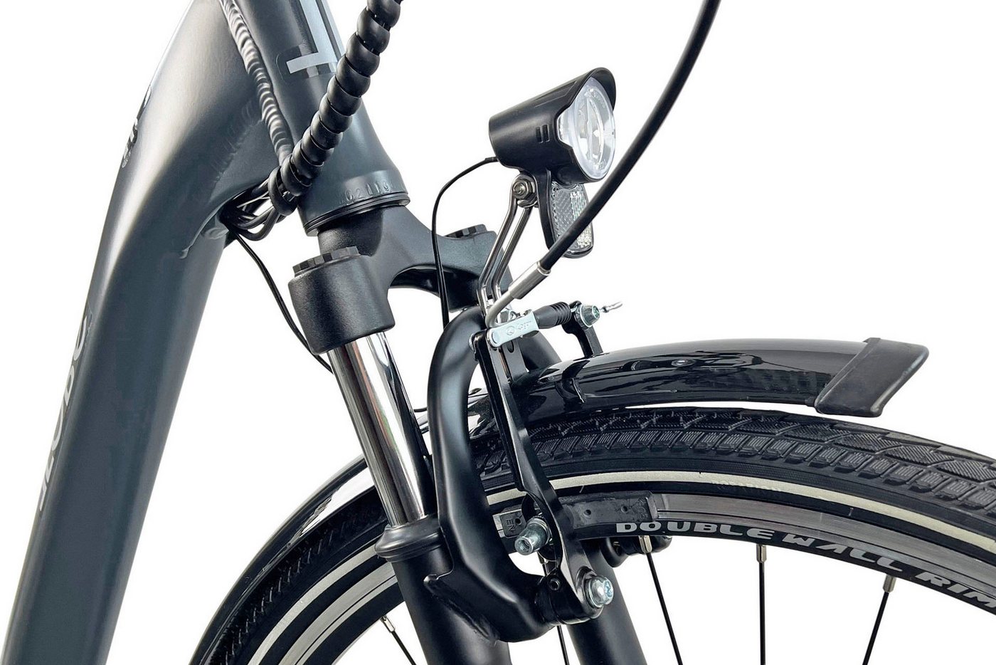 LLobe E-Bike Cityrad City E-Bike 28" County anthrazit, 7 Gang Shimano Altus Schaltwerk, Kettenschaltung, Heckmotor, 468 Wh Bild 5