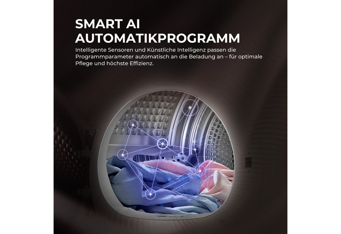 Haier Wärmepumpentrockner G3 Serie HD80-C33637, Smart AI Automatikprogramm Bild 5