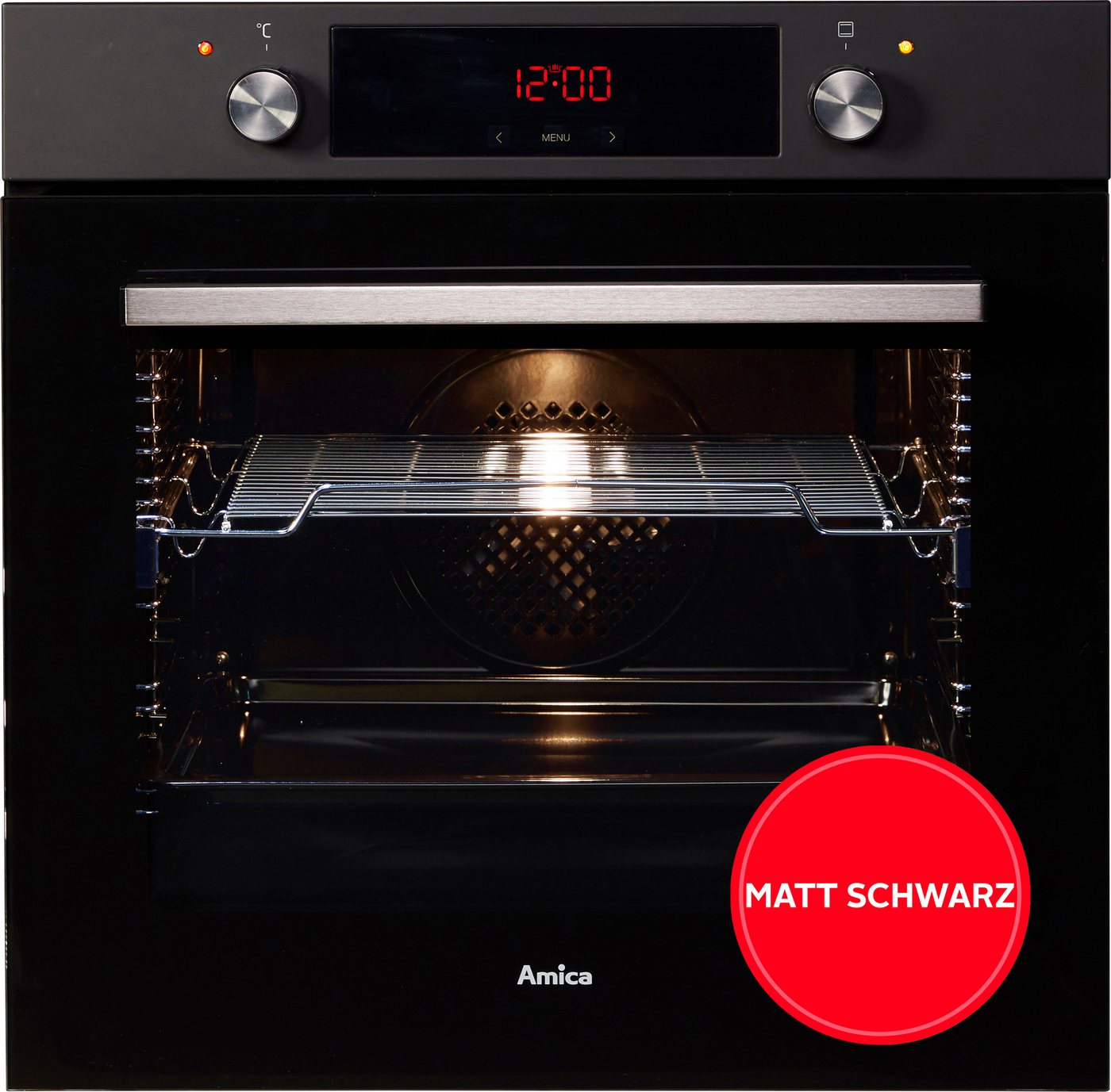 Amica Backofen EBX 943 610 SM, mit 1-fach-Teleskopauszug, Steam Clean, Großer Garraum, sichere Bedienung und einfache Reinigung beim Backen Bild 2