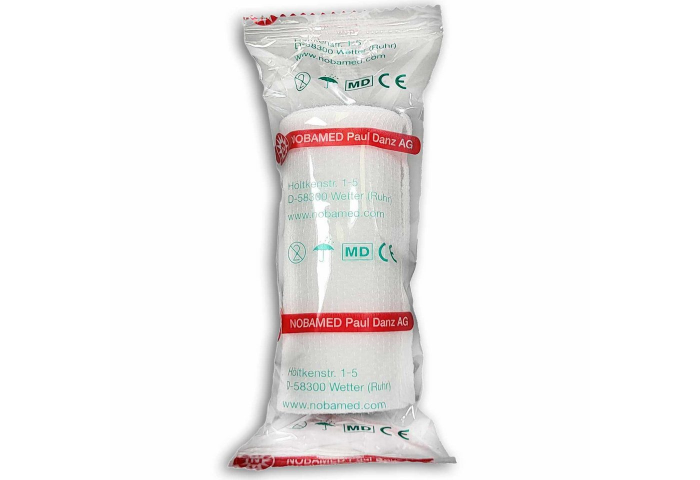NOBAMED Paul Danz AG Erste-Hilfe-Set Nobafix Fixierbinde 8 cm x 4 m in Folie, (1 St), für Gelenke und Körperrundungen