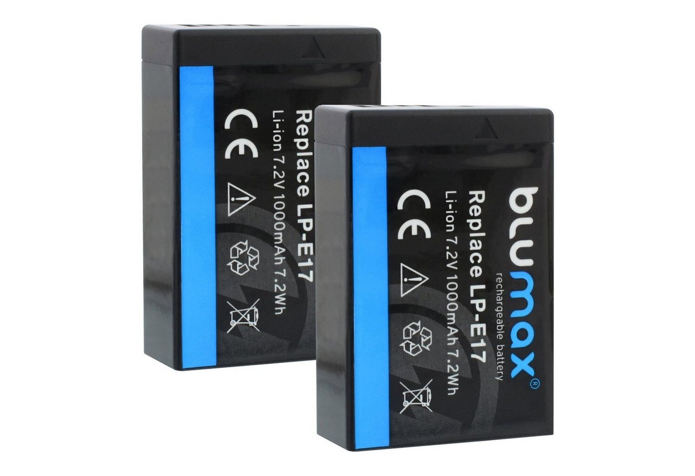 Blumax Set mit Lader für Canon LP-E17 EOS RP M3 1000 mAh Kamera-Akku