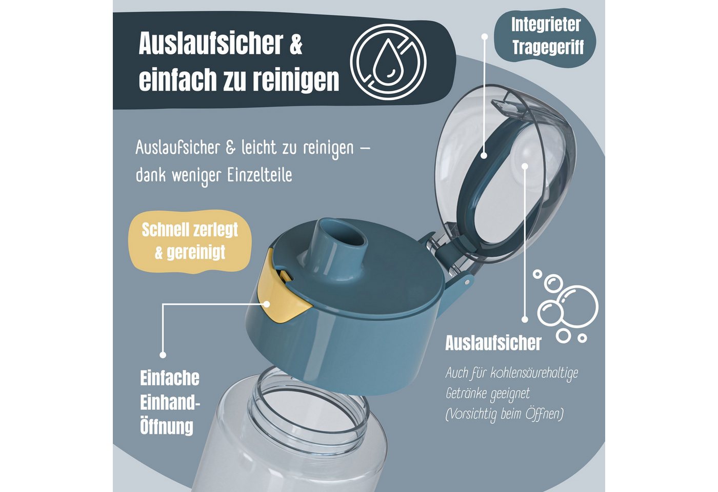 BEARFOOT Trinkflasche Trinkflasche Kinder, leichte Wasserflasche - Feuerwehr Bild 2