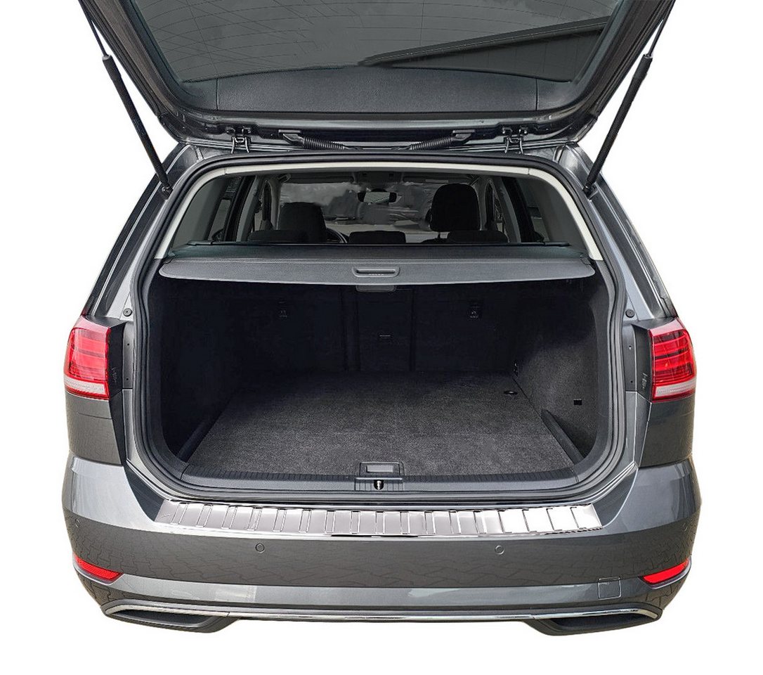 RECAMBO Ladekantenschutz für VW Golf 7 Variant, 2017-2020 - ab Facelift Stoßstangenschutz, V2A rostfrei, Exklusive Optik, praktischer Schutz & perfekte Passform