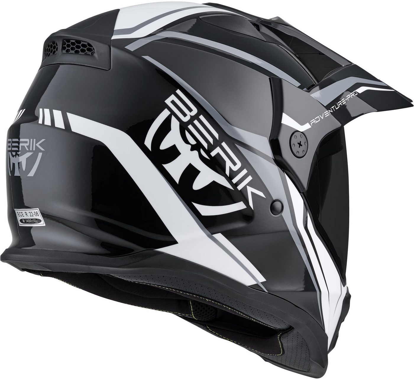 Berik Motocrosshelm MX313 Volstom Adventure Pro Enduro Helm, Vorbereitet Für Kommunikationssystem,herausnehmbares Innenfutter