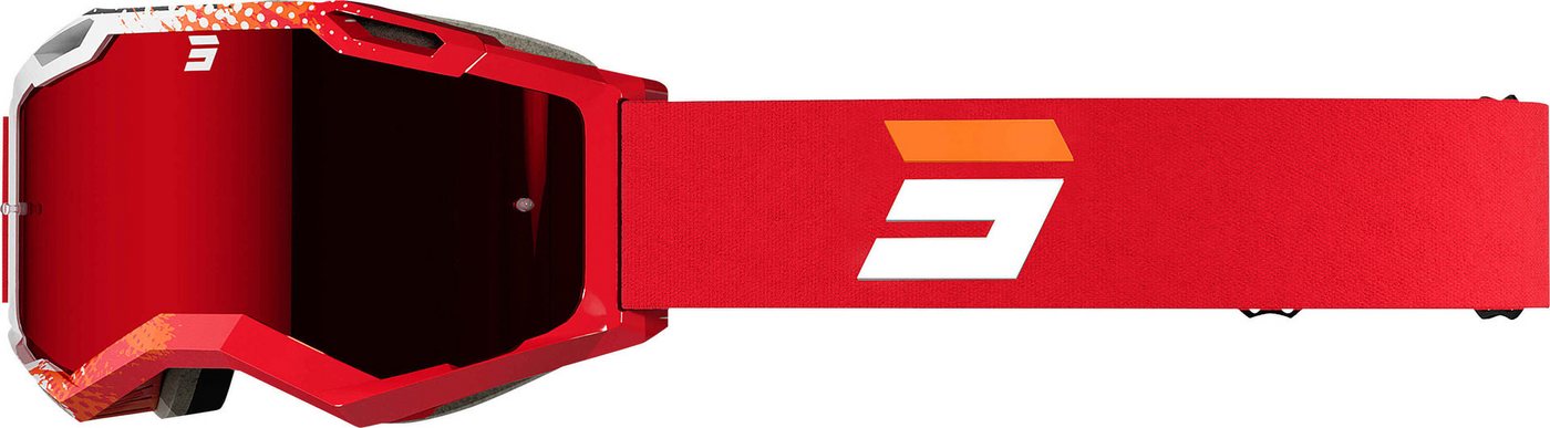 Shot Motorradbrille Iris 2.0 Fusion Motocross Brille, Antifog,Mit Band