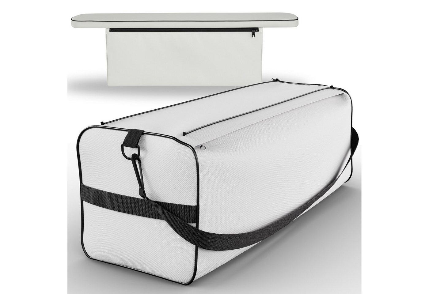 NEMAXX Schlauchboot Professional Sitzbanktasche 70 cm, (abnehmbare Stauraumtasche & Bootstasche mit Tragegurt, wasserabweisend), Praktischer Reißverschluss für schnellen Zugriff auf dein Bootszubehör Bild 3