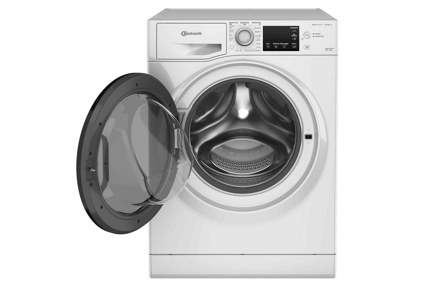BAUKNECHT Waschtrockner WD 96RC DA, 9 kg, 6 kg, 1400 U/min, Automatischer Schutz vor Wasserschäden – Mehrfachwasserschutz+