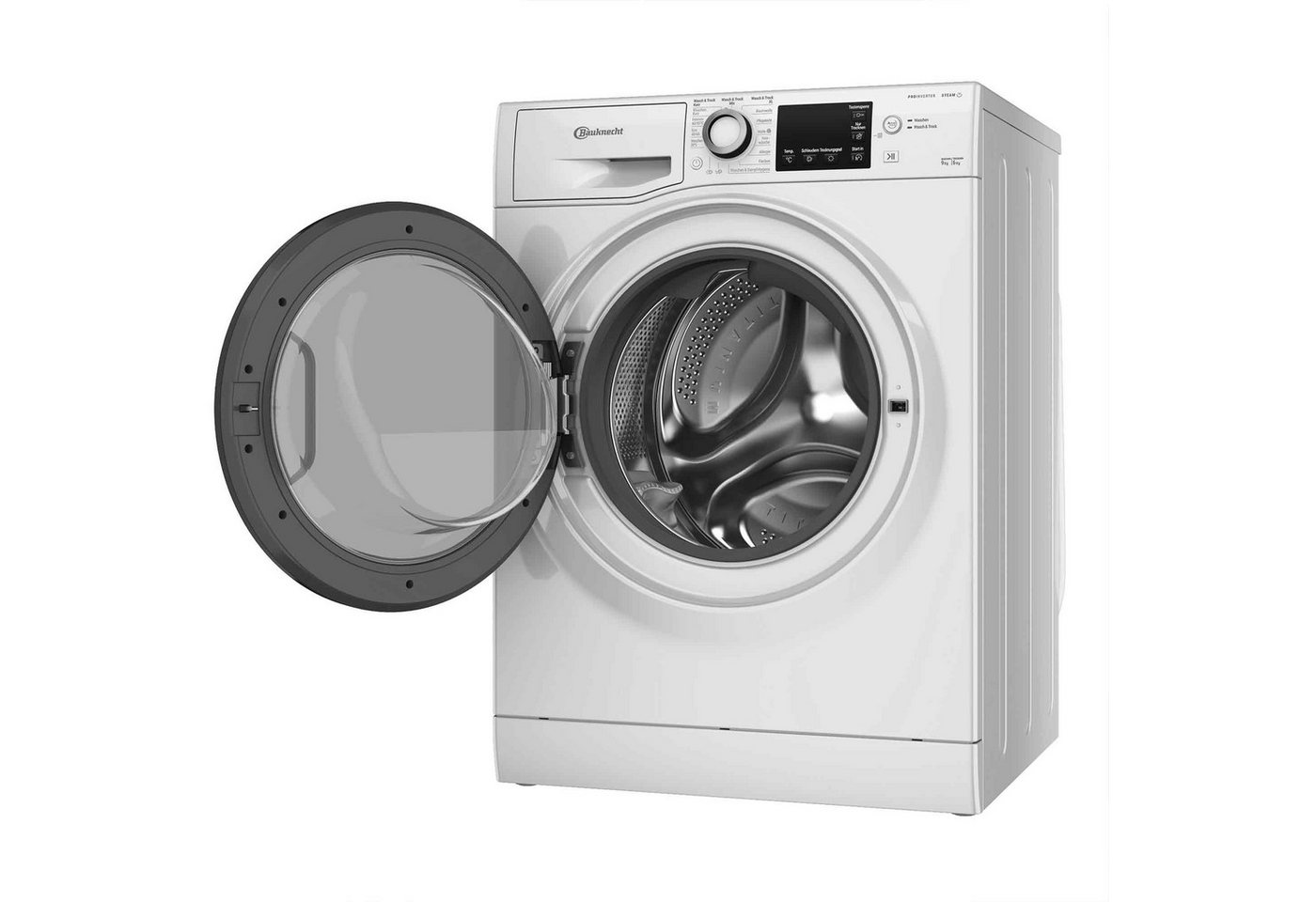 BAUKNECHT Waschtrockner WD 96RC DA, 9 kg, 6 kg, 1400 U/min, Automatischer Schutz vor Wasserschäden – Mehrfachwasserschutz+ Bild 2