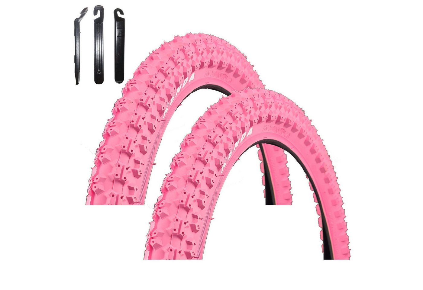 maxxi4you Fahrradreifen 2 x Kenda K-50 BMX 20 x 2,125 (57-406) Pink inkl. Reifenheber