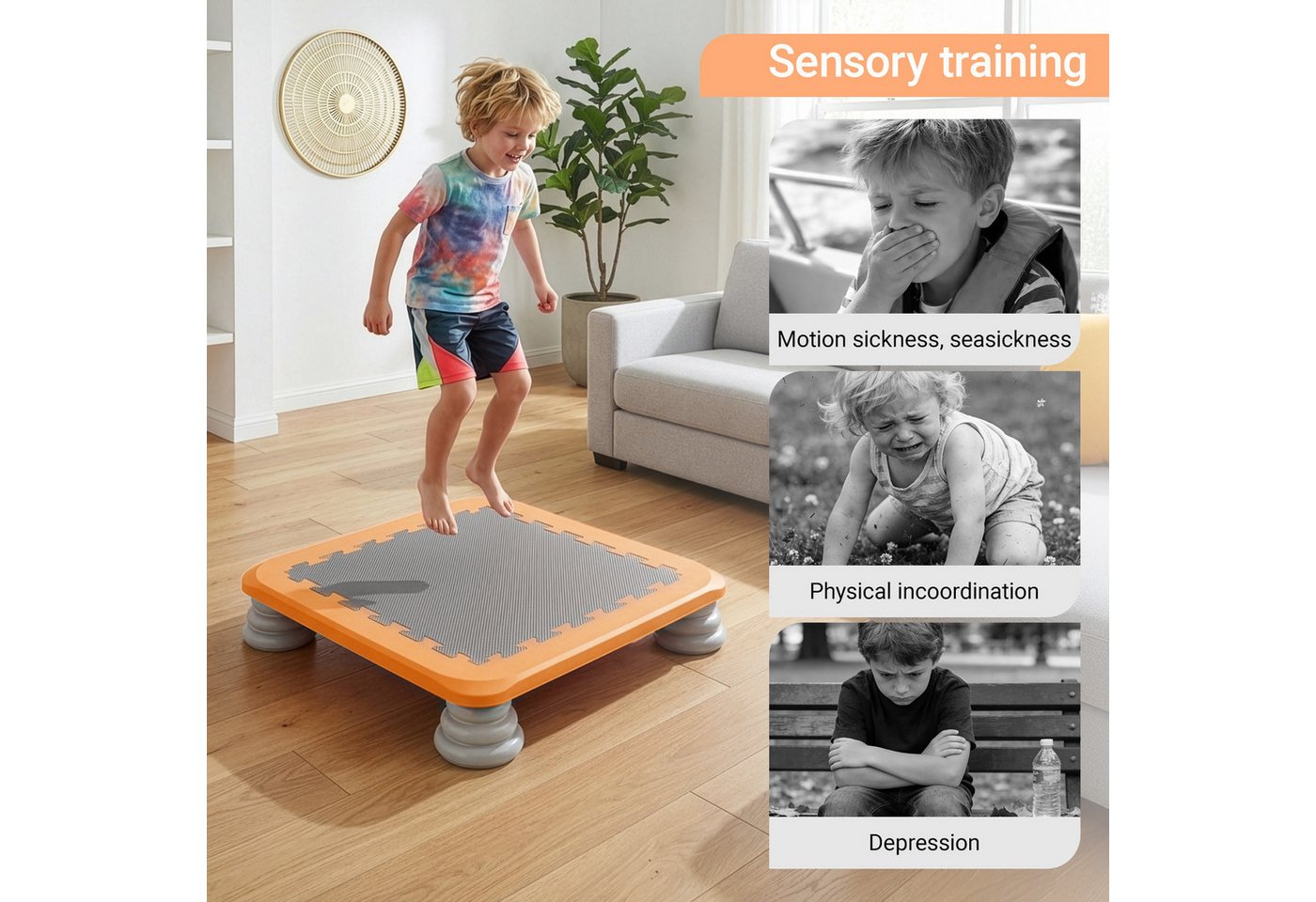 Youyijia Kindertrampolin Trampolin für Kinder – Mini Trampolin mit Rutschfester Oberfläche Bild 3