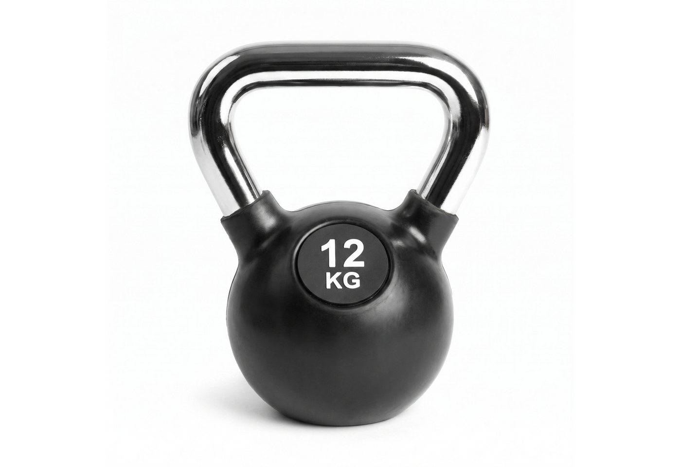 Black Snake Kettlebell Chrom Kugelhantel Schwunghantel Muskelaufbau Kraftausdauer Home Gym, (12 kg), bodenschonend gummiert, verchromter Griff, kippsichere Standfläche Bild 3