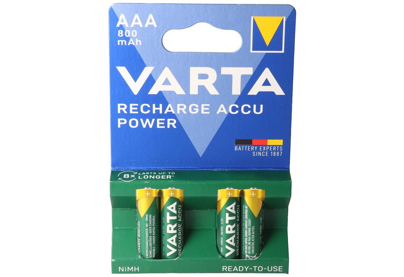 VARTA VARTA Ready2use Akku Micro/AAA 56703 800mAh 4er Pack 4008496550616 Akku 800 mAh (1,2 V)