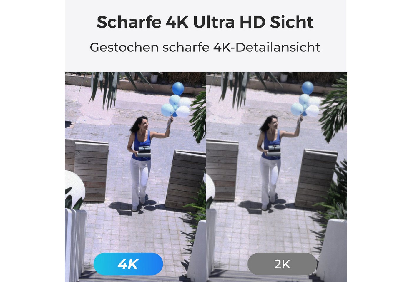 Reolink Überwachungskamera 4K WLAN Argus 3 Ultra mit Solarpanel (Innenbereich, Außenbereich, 8MP Farbnachtsicht,5/2,4 GHz Wifi,Intelligente Erkennung,2-Wege-Audio) Bild 4