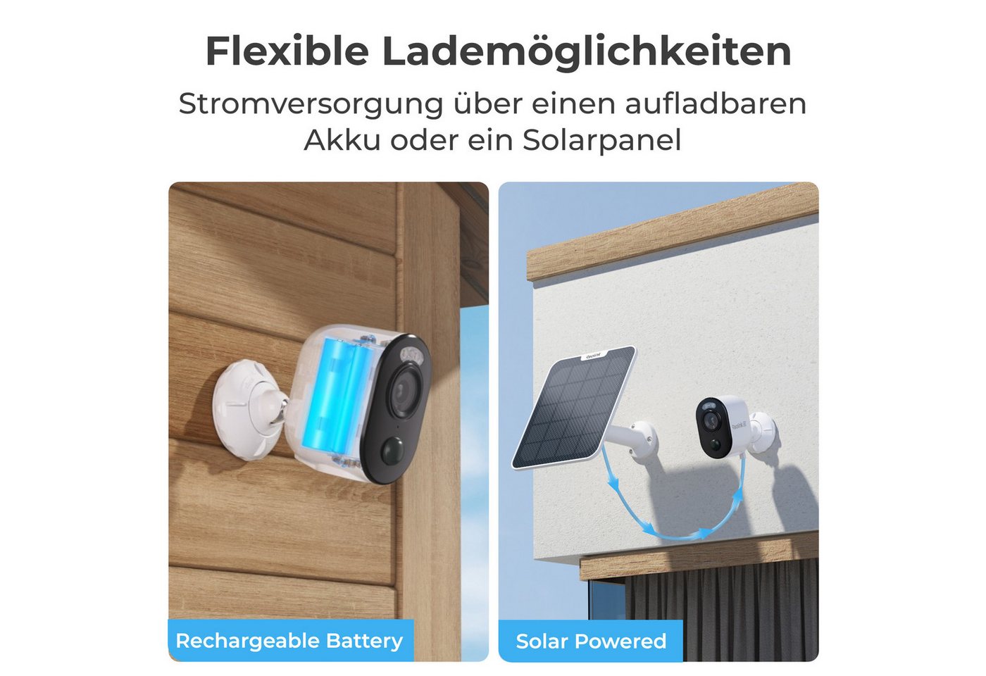 Reolink Überwachungskamera 4K WLAN Argus 3 Ultra mit Solarpanel (Innenbereich, Außenbereich, 8MP Farbnachtsicht,5/2,4 GHz Wifi,Intelligente Erkennung,2-Wege-Audio) Bild 5