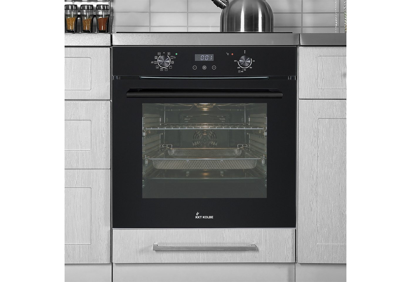 KKT KOLBE Einbaubackofen Backofen Elektroherd BO7010FB, Katalyse, DampfClean, 60cm / Einbauherd / Teleskopauszüge / Heißluft / AirFry / Katalyse Bild 3