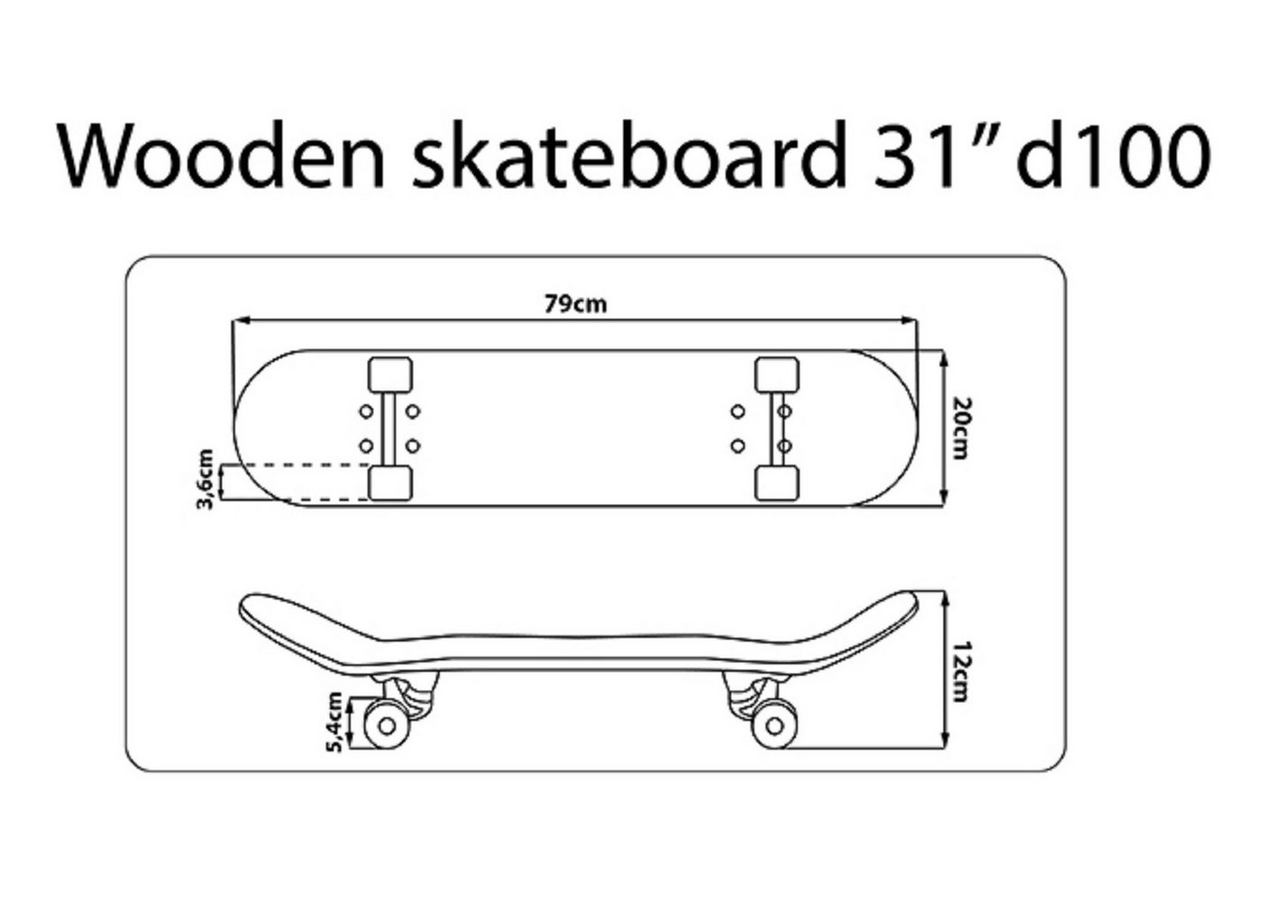 Disney Skateboard Skateboard Perfekt für Gehwege & Parks 79x20x12 cm Bild 3