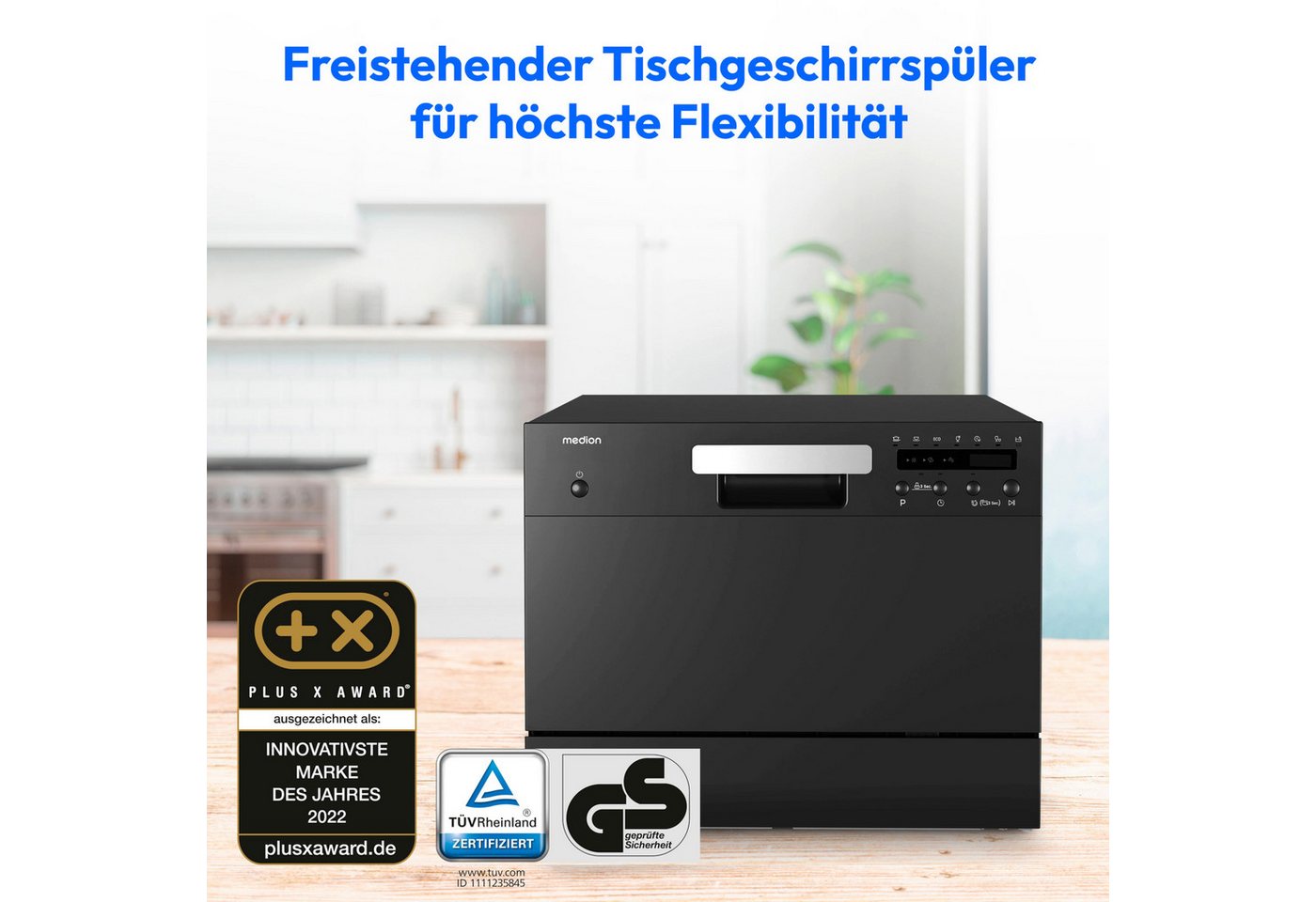 Medion® Tischgeschirrspüler MD37496, 6 Maßgedecke Bild 5