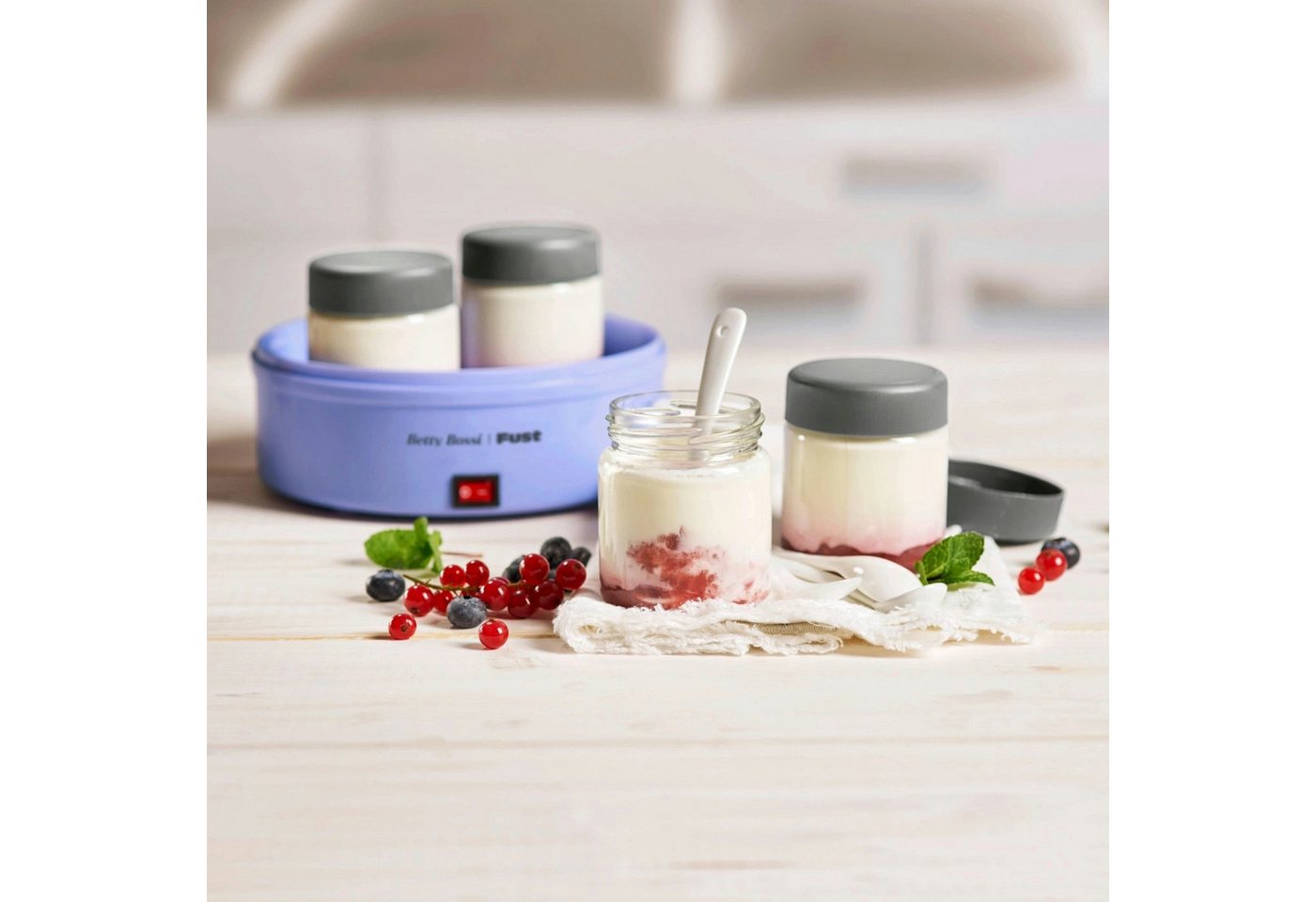 Betty Bossi Joghurtbereiter Mini-Jogurtino 4 Portionen mit Gläser + Deckel Bild 3