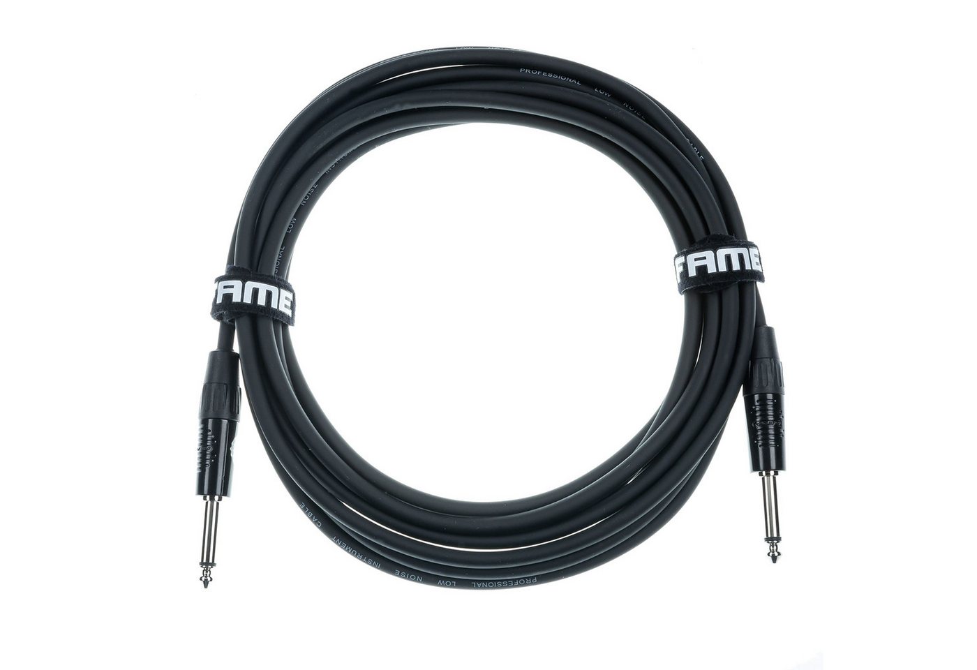 FAME Instrumentenkabel, Instrumentenkabel, 6,3mm Monoklinken, Wendelschirm