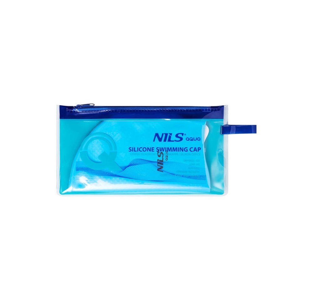 NILS AQUA Badekappe Schwimmhaube Badekappe (Spar-Set, 1 St), Flexibles Silikon passt sich jeder Kopfform an, sitzt bequem Bild 4