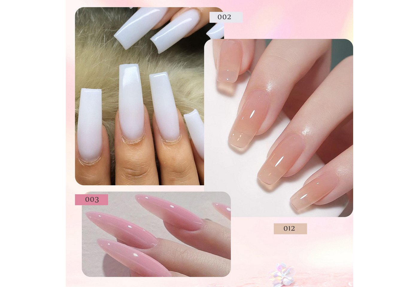 KINSI Lichthärtungsgerät 15ml Nagelverlängerungs-Gel Set mit UV/LED-Lampe & Nagelwerkzeug, 15-tlg., Kristall-Gel für künstliche Fingernägel - Lang haltbar Bild 5