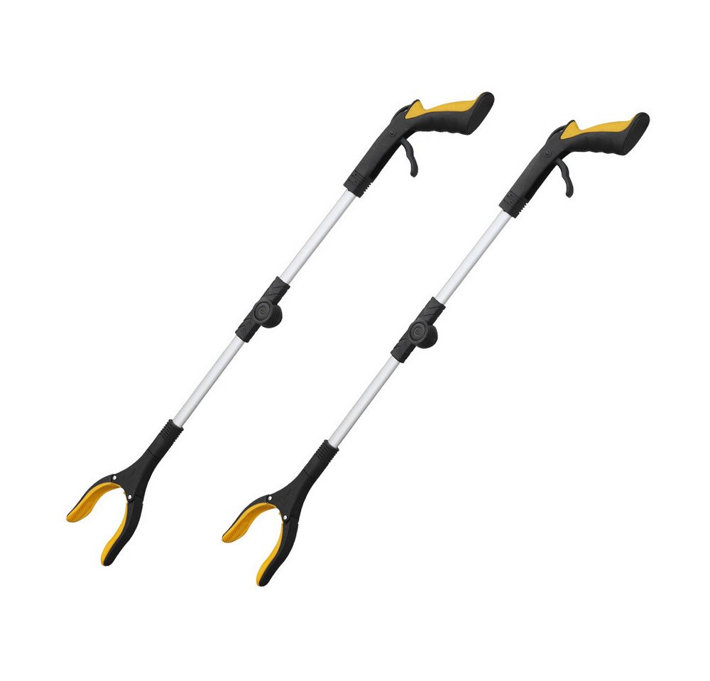 AFKSMILE Greifarm 79cm Greifzange für Senioren - Faltbare Greifer mit 360° Drehkopf, 2-tlg., Aluminium Müllzange für ältere Menschen und eingeschränkte Mobilität Bild 4