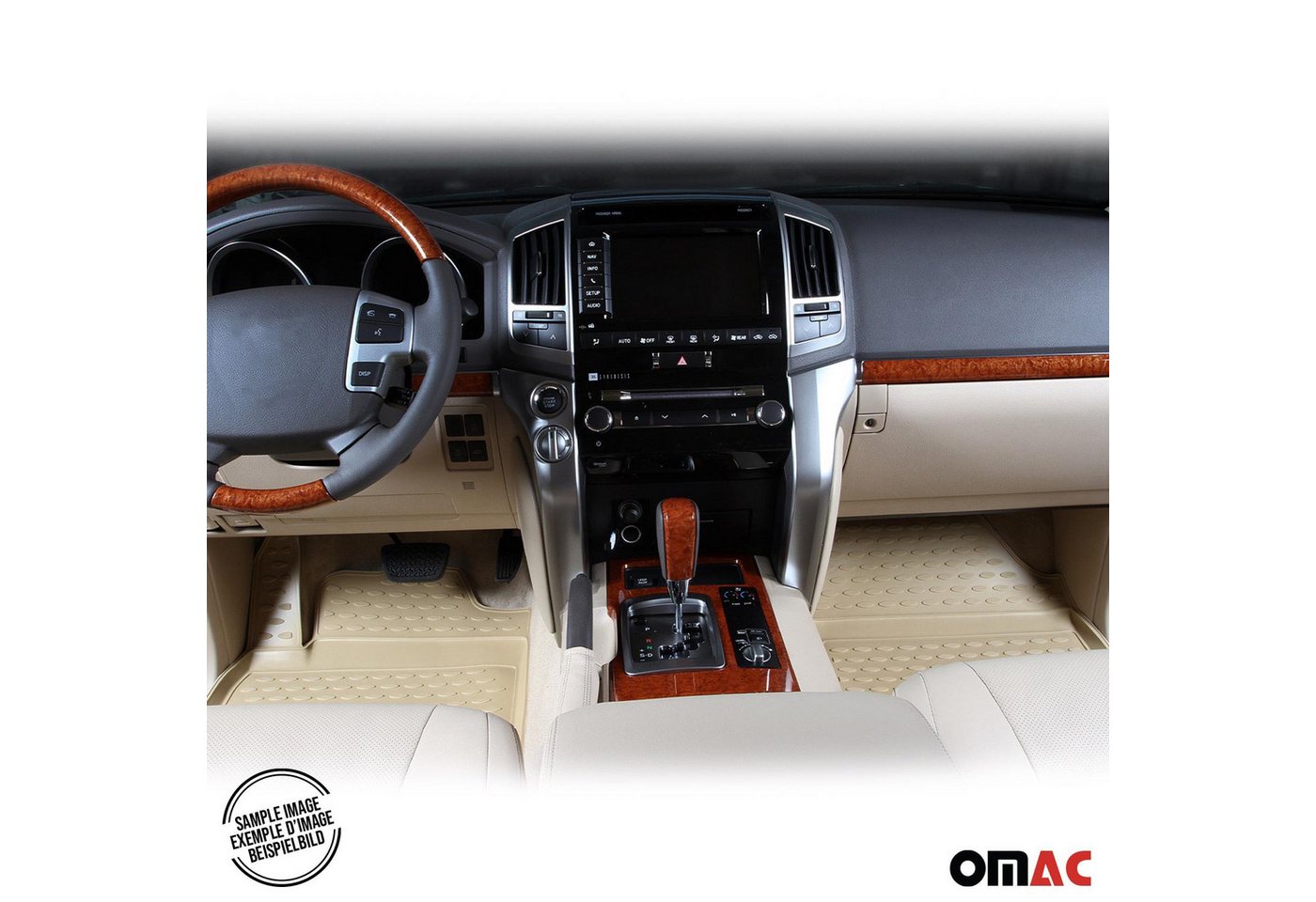 OMAC Auto-Fußmatten für Opel Insignia 2008-2017 Beige 4 tlg TPE (4 St), für Opel Insignia 2008-2017 Opel Insignia 2008-2017, Antirutsch,Wasserfest,Einfache Installation