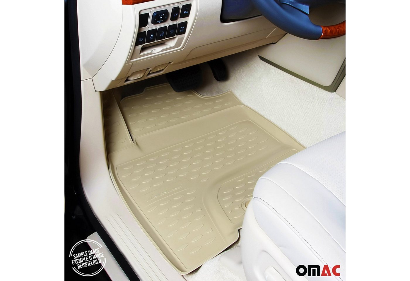 OMAC Auto-Fußmatten für Opel Insignia 2008-2017 Beige 4 tlg TPE (4 St), für Opel Insignia 2008-2017 Opel Insignia 2008-2017, Antirutsch,Wasserfest,Einfache Installation Bild 5
