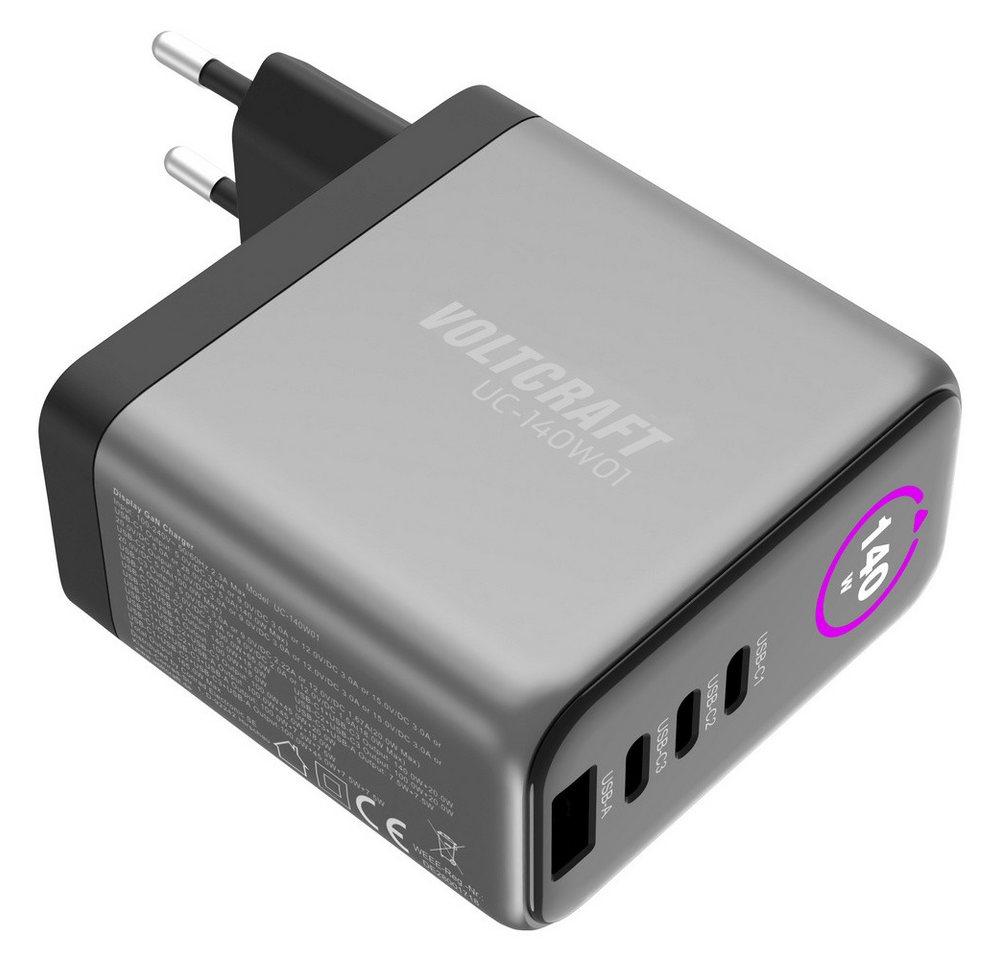 VOLTCRAFT VOLTCRAFT UC-140W01 USB Ladegerät 140 W 1x USB-A, 3x USB-C® USB PD Sch USB-Ladegerät (UC-140W01) Bild 5