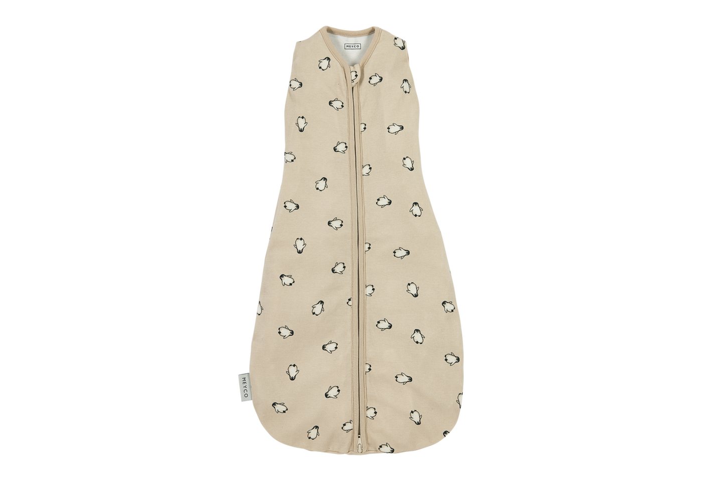 Meyco Baby Babyschlafsack Penguin Soft sand (100% Baumwolle, 1 tlg), 70cm Bild 3