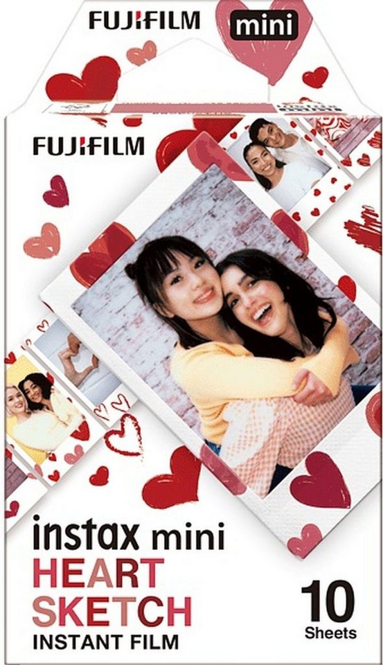 FUJIFILM Sofortbildfilm Fujifilm Instax Mini Film Heart Sketch