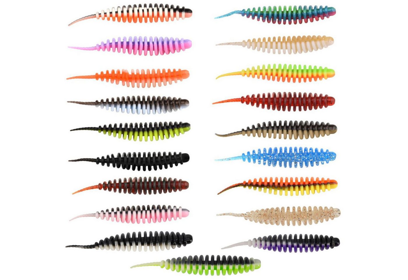 SPRO Kunstköder Master Worm 65Mm 8Pcs Black And White Bild 2