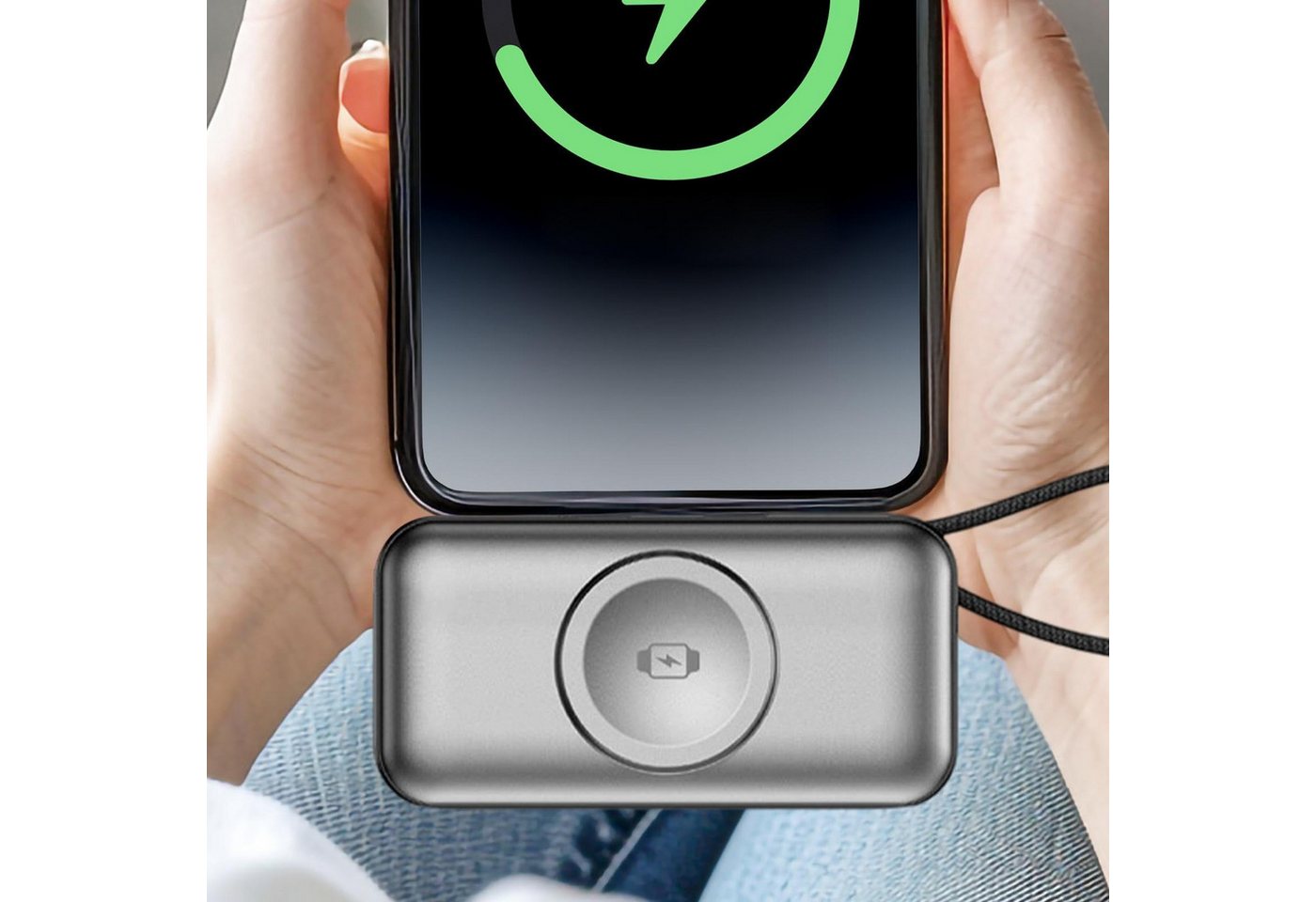 AIBISTAR 5000mAh Magnetische Powerbank, 22,5W, klappbarer Typ-C Powerbank, Integrierter Ständer,LED-Akkuanzeige in Echtzeit Bild 5