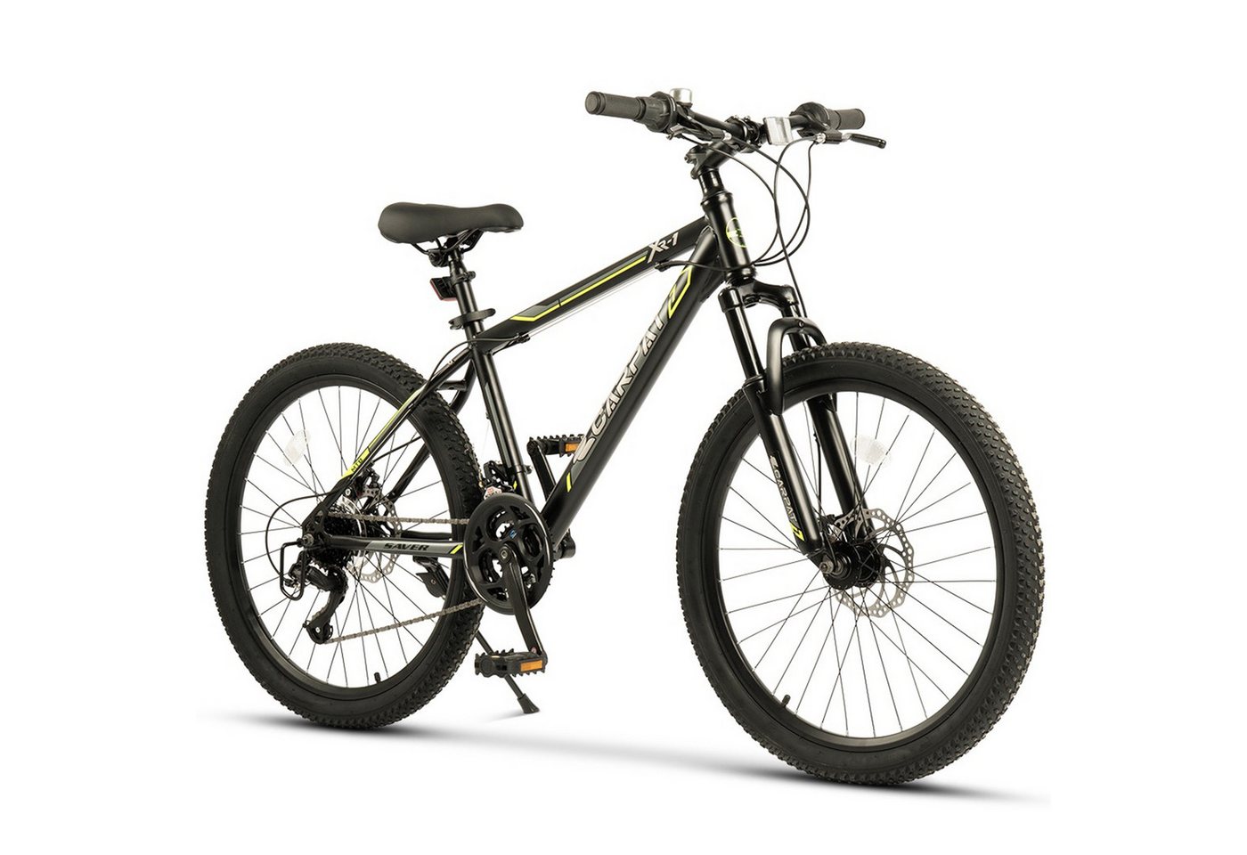 CARPAT SPORT Mountainbike 24 26 Zoll Fahrrad für Herren Damen, Mädchen und Jungen, 21 Gang, Kettenschaltung, Jugendfahrrad MTB Hardtail Fahrrad Bild 2