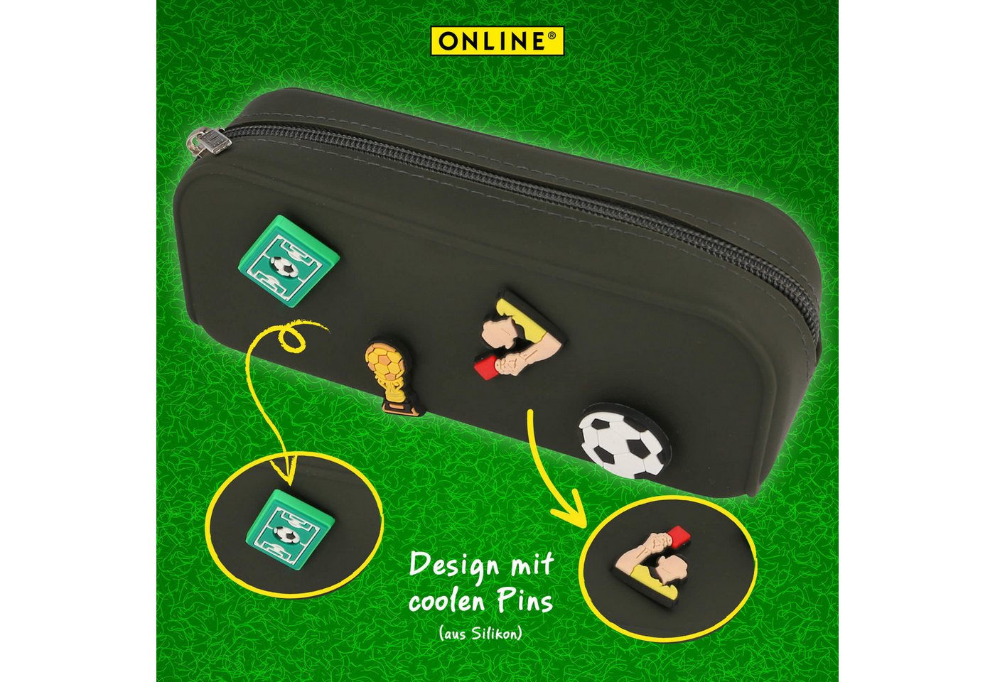 Online Pen Fußball ONLINE PEN Schlampermäppchen Soccer mit Pins, Etui Bild 4