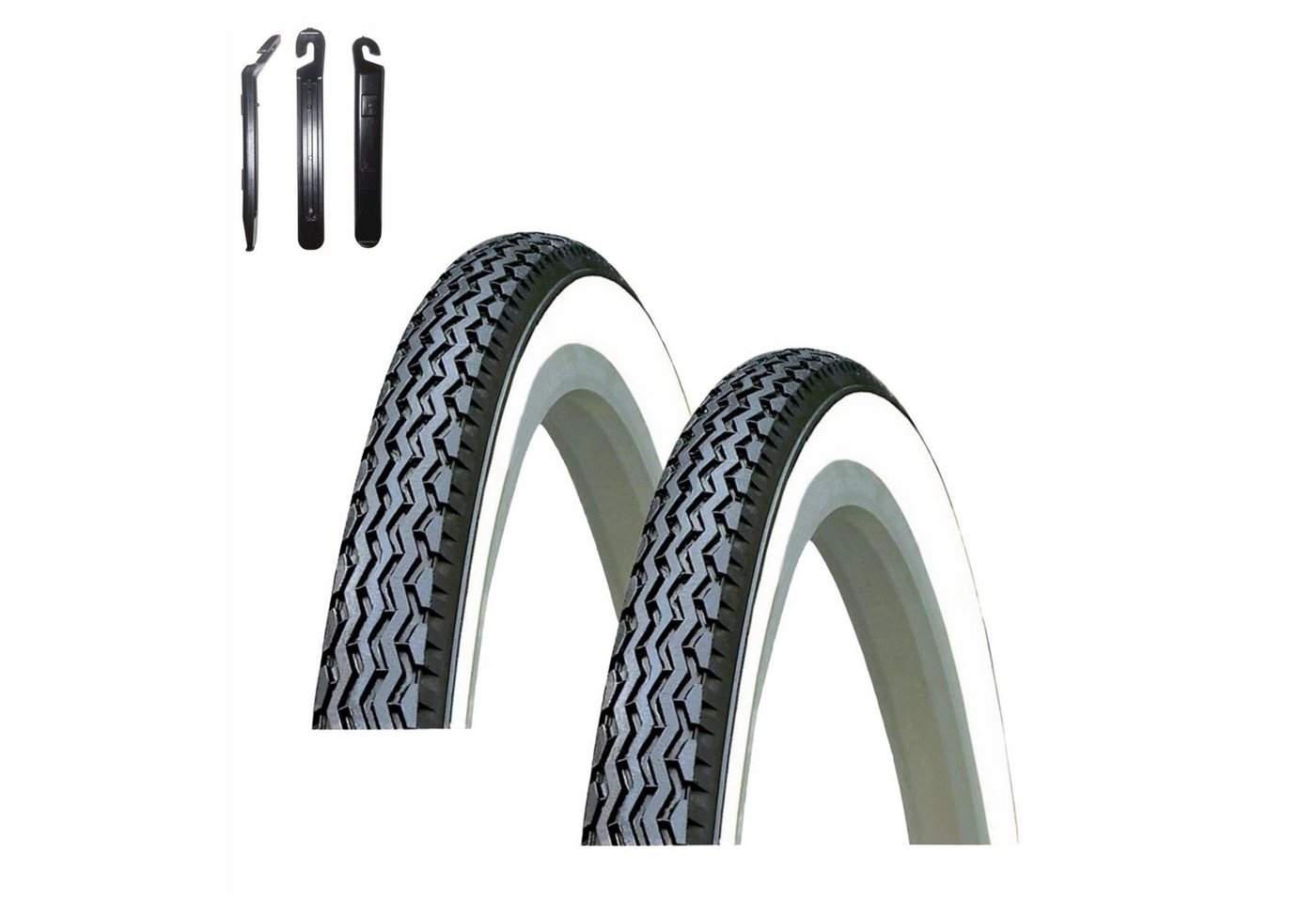maxxi4you Fahrradreifen 2 x Kenda K-133 Fahrradreifen 37-590 (26 x 1 3/8) Schwarz/Weiß inkl RH Bild 3