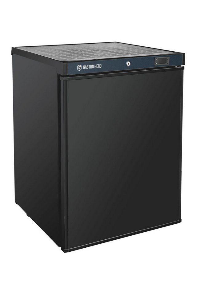 GastroHero Vollraumkühlschrank Lagerkühlschrank ECO 200 Schwarz 129 Liter Umluftkühlung LKSE200B, 83.5 cm hoch, 60 cm breit, platzsparende Kühllösung für Bars, Cafés und Profiküchen Bild 2