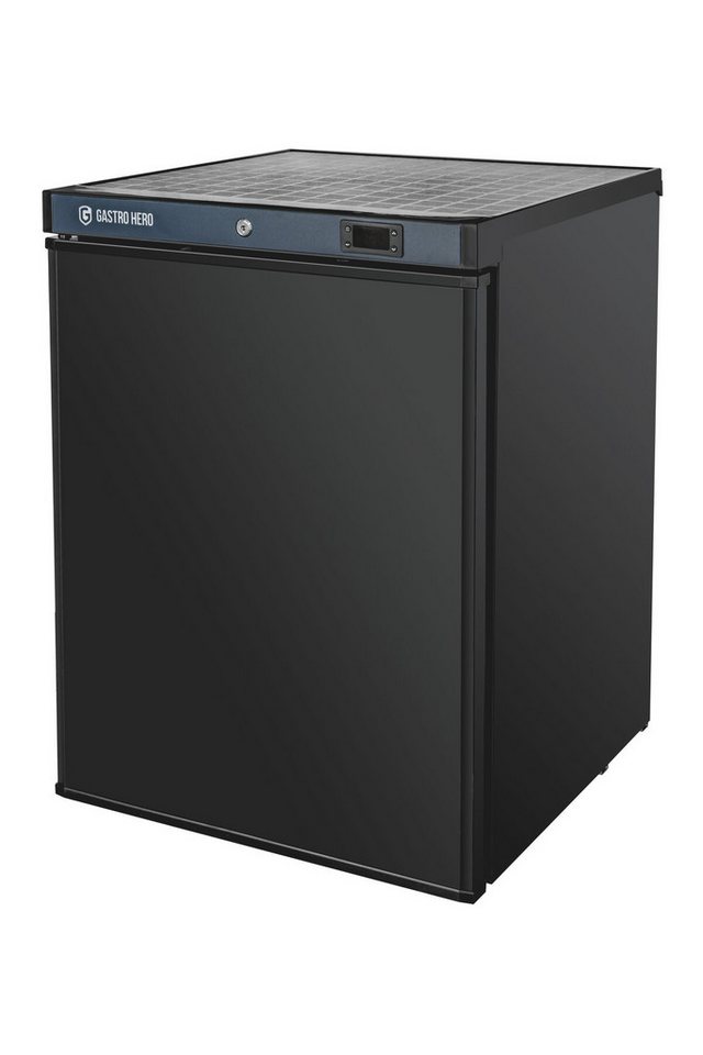 GastroHero Vollraumkühlschrank Lagerkühlschrank ECO 200 Schwarz 129 Liter Umluftkühlung LKSE200B, 83.5 cm hoch, 60 cm breit, platzsparende Kühllösung für Bars, Cafés und Profiküchen Bild 4
