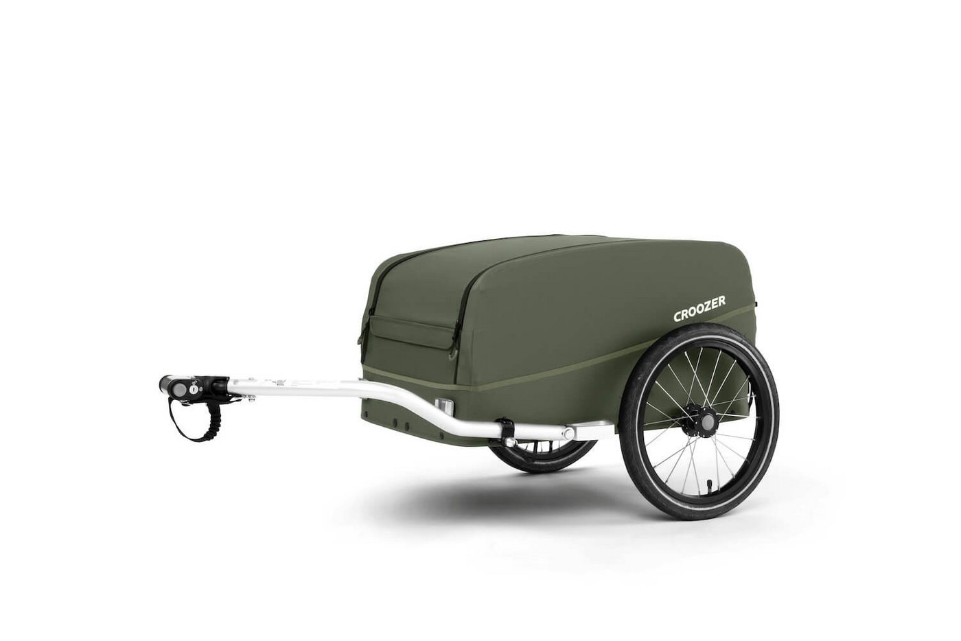Croozer Fahrradlastenanhänger Cargo Kalle Ride & Wander Bundle Moss Green, Fahrradanhänger für Lasten & Gepäck bis 45 kg