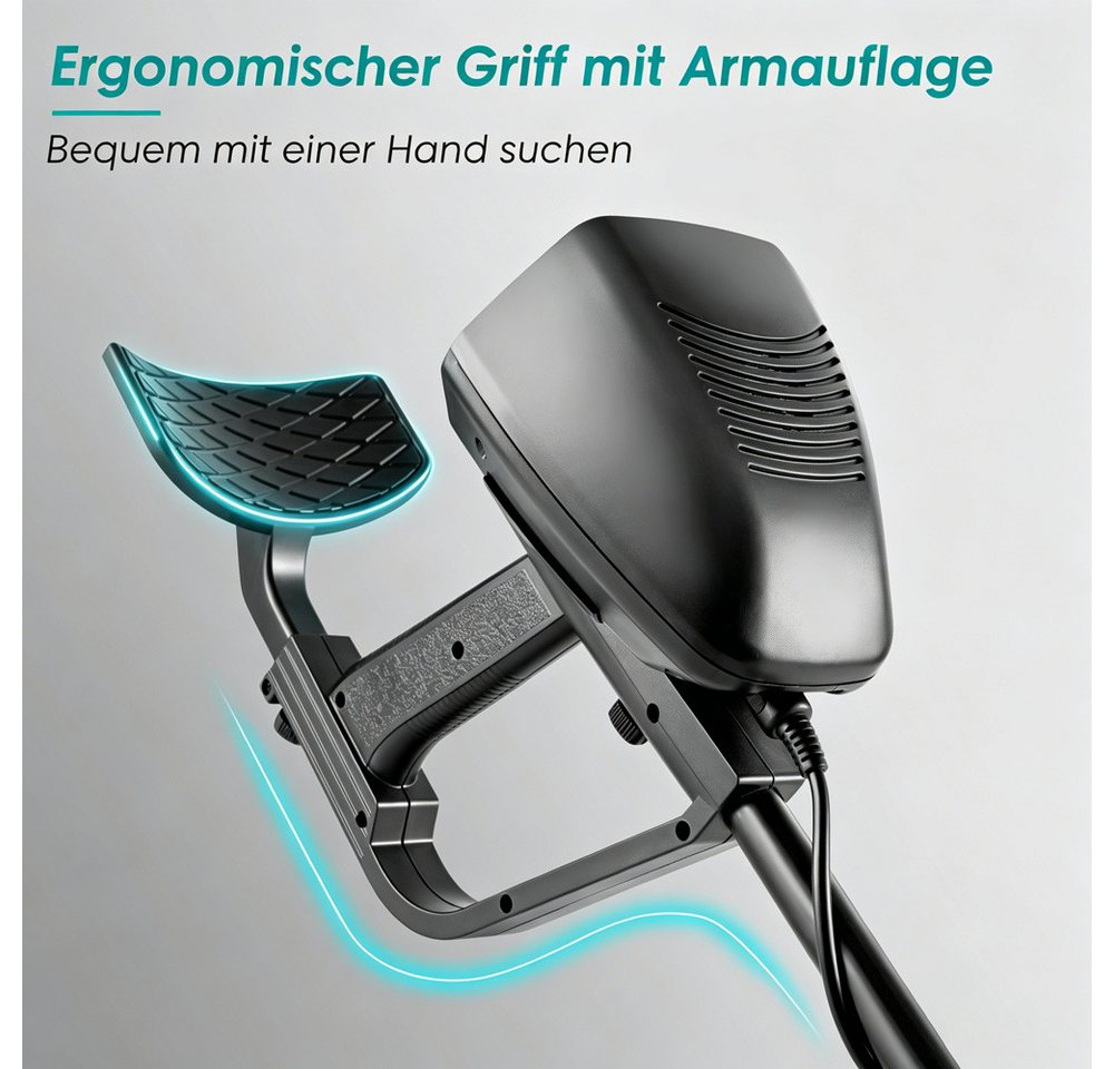 i@home Metalldetektor für Erwachsene und Kinder mit LCD-Display, 8-Zoll-Suchspule, Detektor mit hoher Genauigkeit und LCD-Display Bild 2