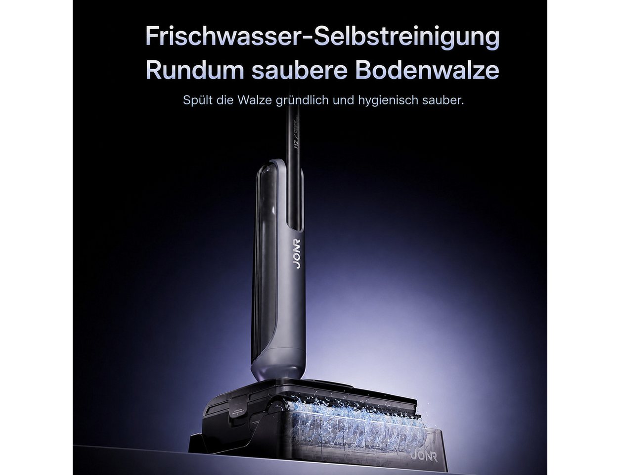 JONR Nass-Trocken-Akkusauger H2 PRO/H2,20000 Pa,Innovatives Geruchsfreies Design, 1500ml Wassertank, Unten Integrierter Schmutzwassertank, Saugwischer Smart 3 in 1/ Nass Trockensauger akk, Badezimmer-Modus, 180°-Flachreinigung Bild 2