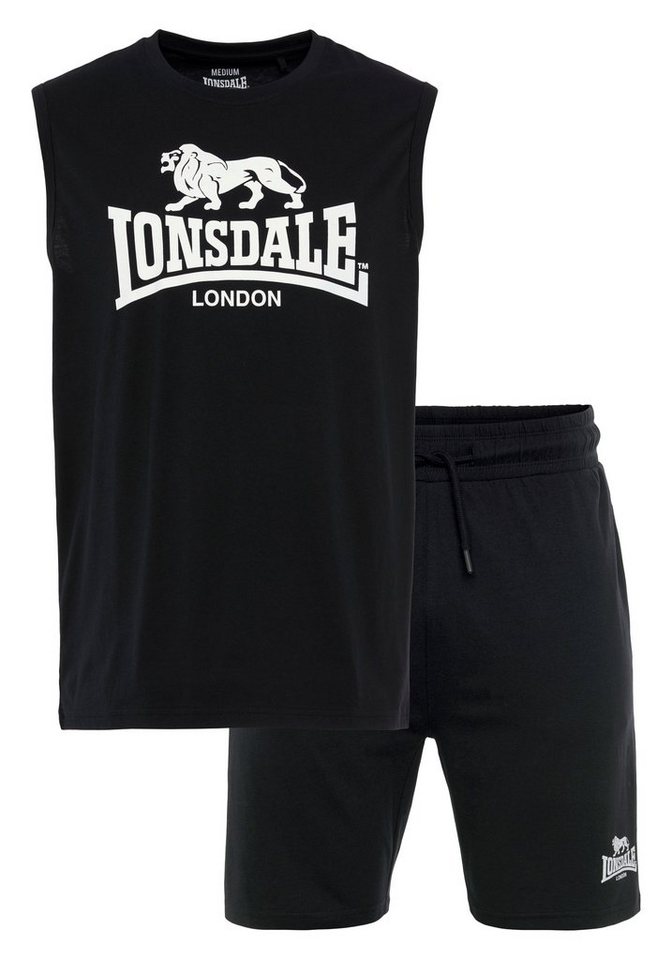 Lonsdale Sportanzug ALLANTON (Set, 2-tlg), 2-teiliges Set, mit kontrastfarbenem Druck auf Brust und Oberschenkel