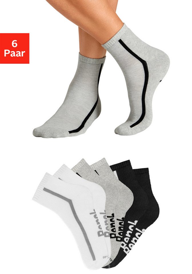 Bench. Tennissocken Sportsocken Herren Quartersocks atmungsaktiv (Packung, 6-Paar, Gr. 39-42 bis 47-48) dämpfend durch Hochfersen- Frottee Bild 2