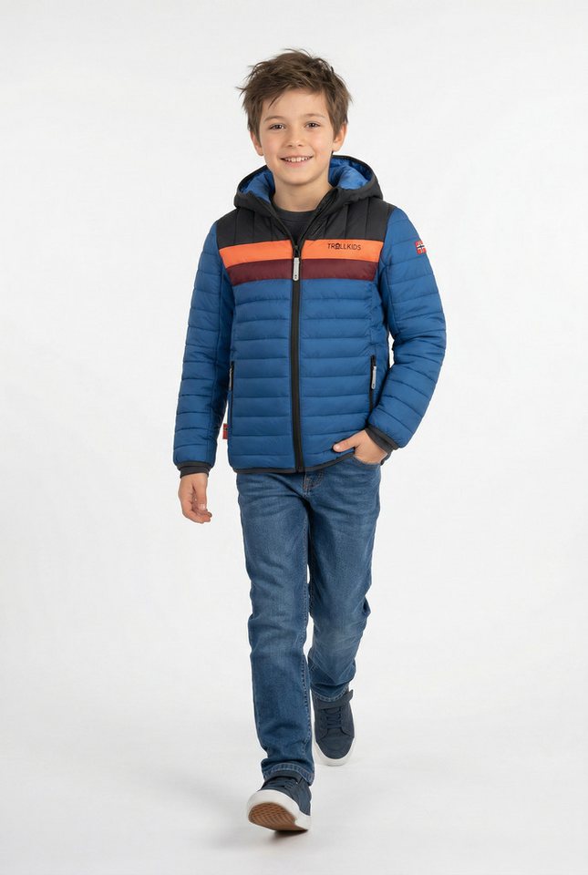 TROLLKIDS Outdoorjacke Kids Eikefjord Jacket atmungsaktiv, wasserabweisend, windabweisend, Langarm, normale Länge